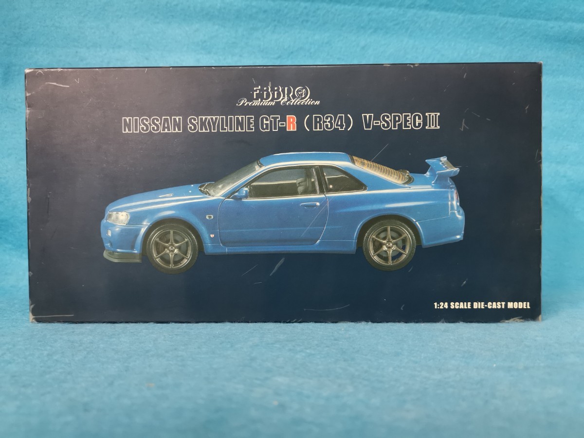 《 ミニカー 》 EBBRO エブロ 1/24 NISSAN SKYLINE 日産 スカイライン GT-R (R34) V-SPECⅡ