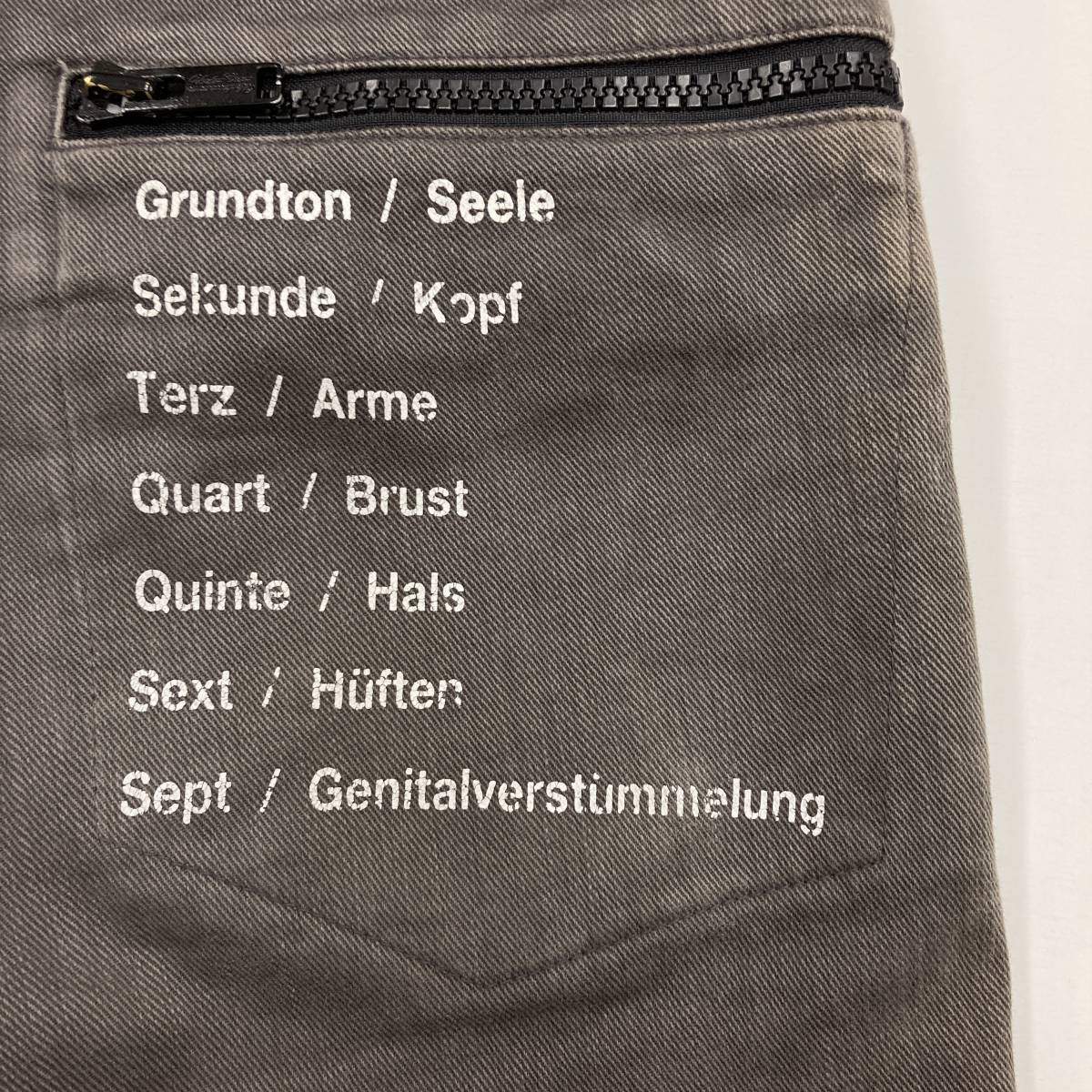 UNDERCOVER 18SS Zip повреждение обработка обтягивающие джинсы брюки серый черный 2 размер undercover тонкий archive 1152