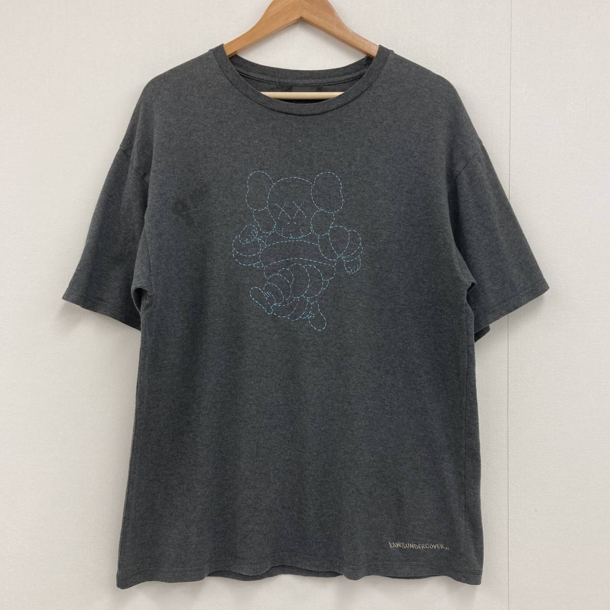 初期 激レア UNDERCOVER × KAWS 00ss Tシャツ グレー Lサイズ アンダーカバー カウズ 半袖 カットソー VINTAGE Tee archive 3040366