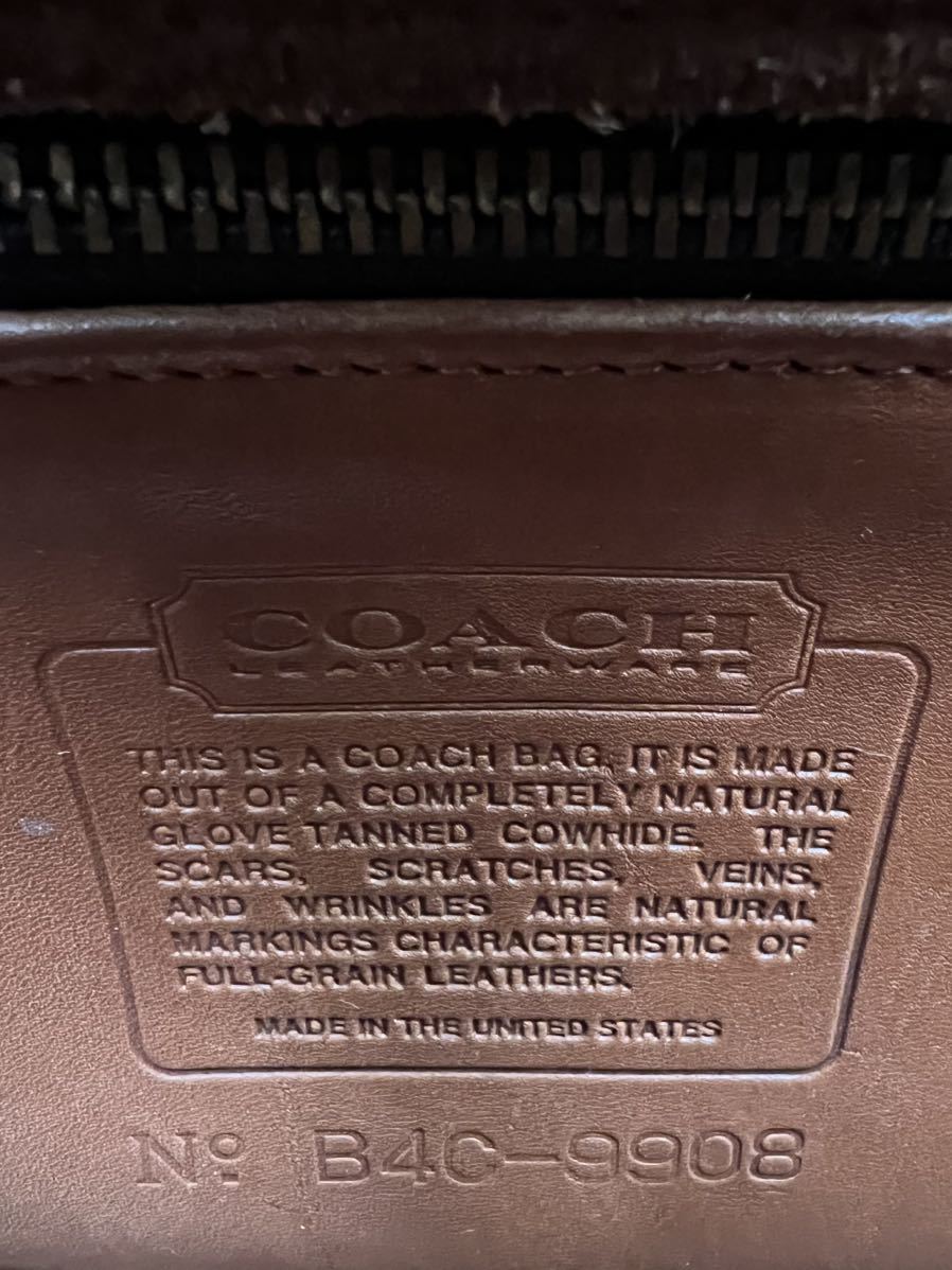 90年代 USA製 COACH オールドコーチ ショルダーバッグ ブラウン グラブタンレザー ヴィンテージ