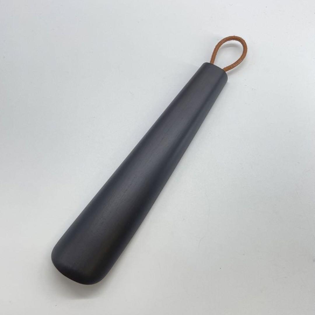 超美品 HERMES エルメス 靴ベラ ショート ブラック 小物 ビジネス