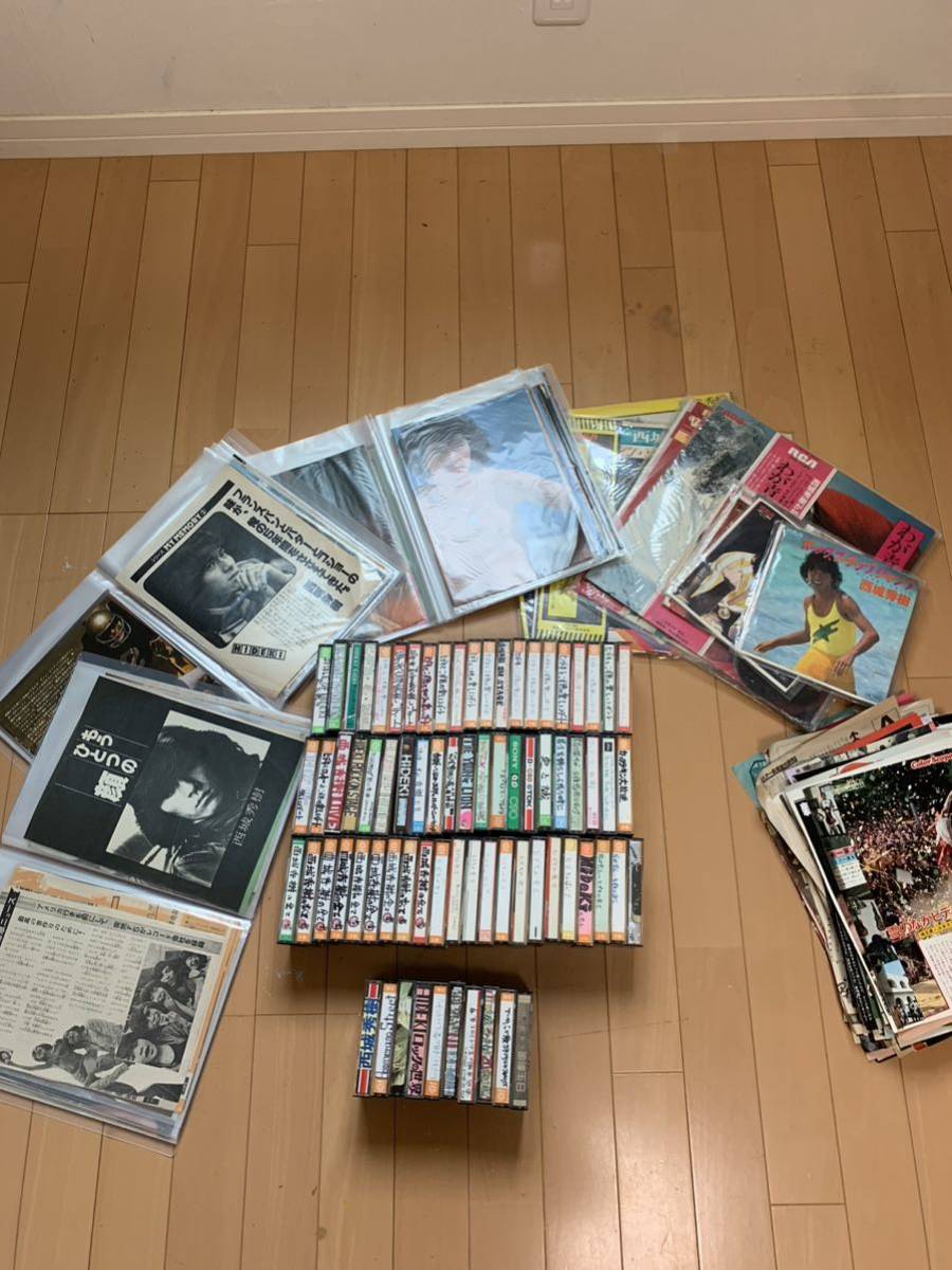 西城秀樹 ポスター、雑誌切抜、レコード、カセットテープ まとめ売り