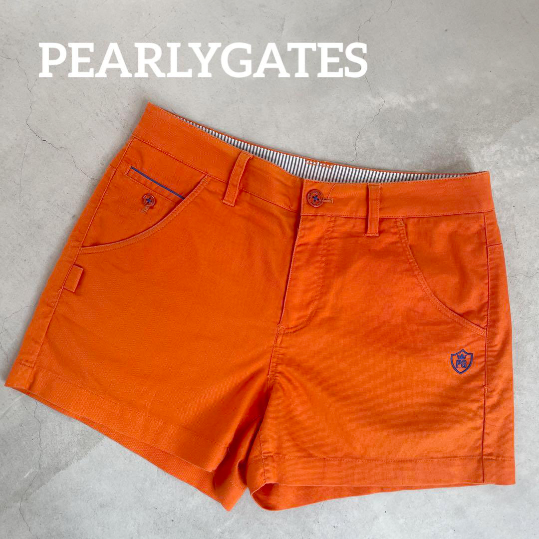 PEARLY GATES パーリーゲイツ ショートパンツ オレンジ レディース1