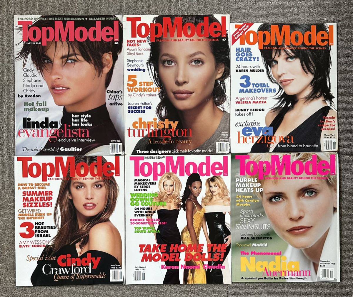 ■洋雑誌 Top Model 1995年 FALL～1996年11/12月号 6冊セット スーパー・モデル 洋書_画像1