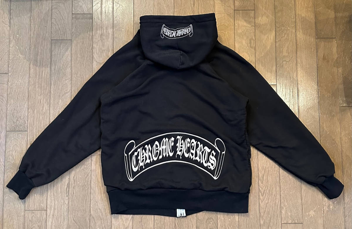 ■90’s ヴィンテージ 最初期 Chrome Hearts ダガー・ジップ・パーカー BK-XL クロムハーツ マックスフィールド_画像1