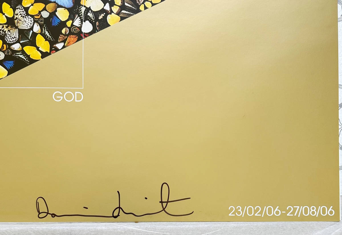 ■Damien Hirst 2006年 限定50枚 The Death of God バタフライ 直筆サイン入り ポスター 横 ダミアン・ハースト リトグラフ_画像6
