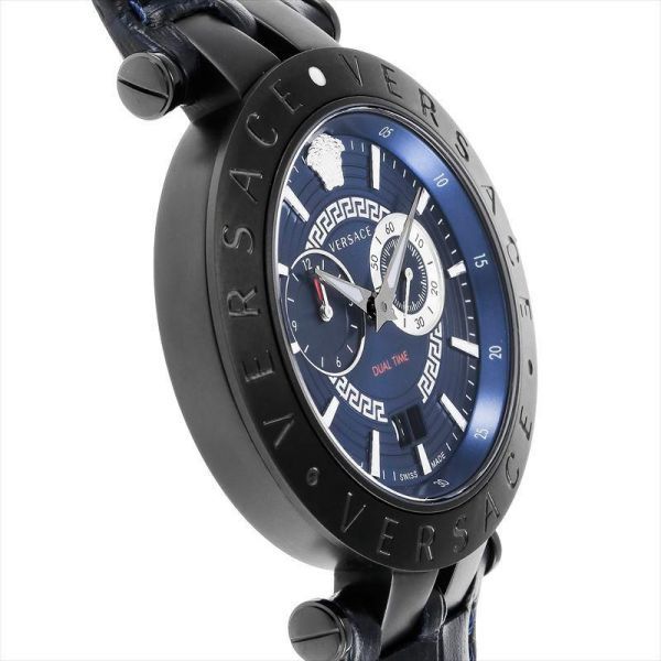 定価19万】ヴェルサーチェ VERSACE 腕時計 クロノ V00419 ブラック