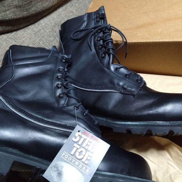 [90s] unused goods Red Wing PT83 dead stock boots 4475 redwing red wing black black roga- steel dead beautiful goods 