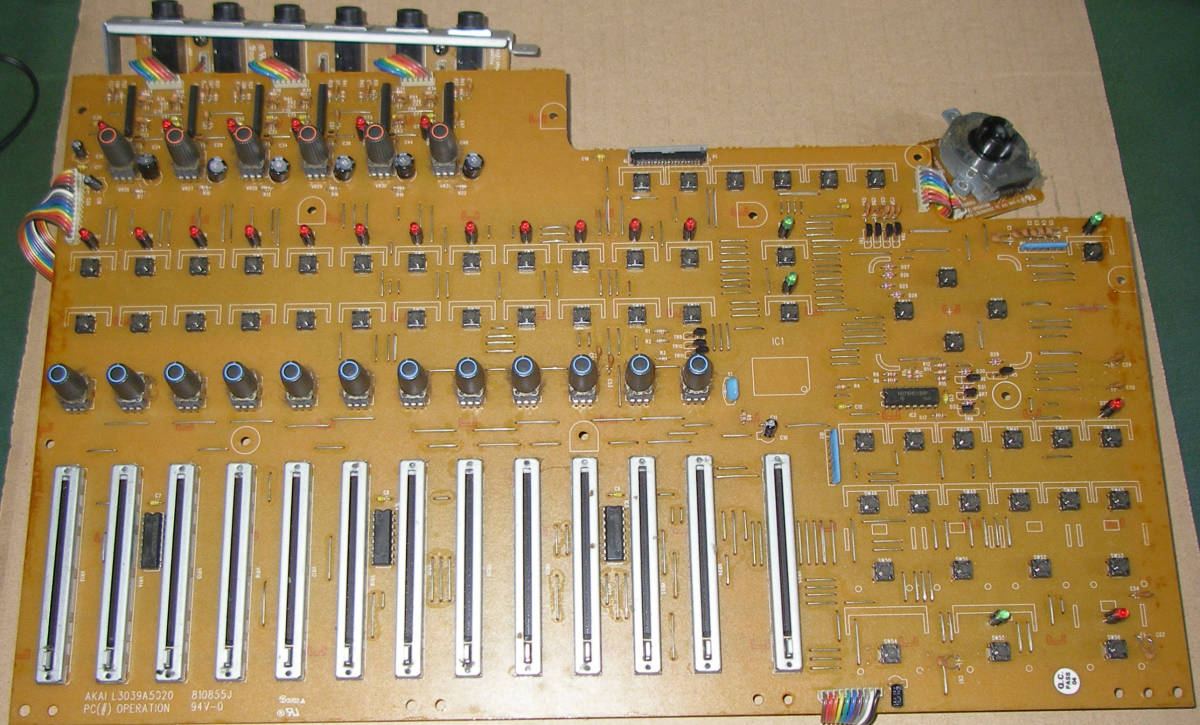 *AKAI DPS12i FADER BOARD PC OPERATION L3039A5020*OK!!*MADE in JAPAN*