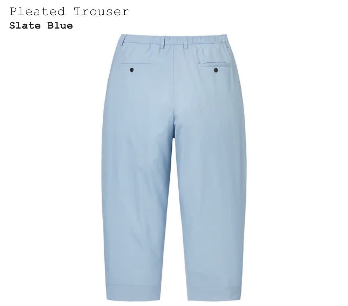 即決 32 supreme pleated trouser スレートブルー | orizontfoto.ro