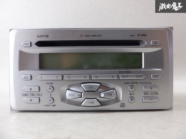 トヨタ CDプレーヤー デッキ CP-W55 08600-00G80 2DIN カーオーディオ 棚D4の画像1