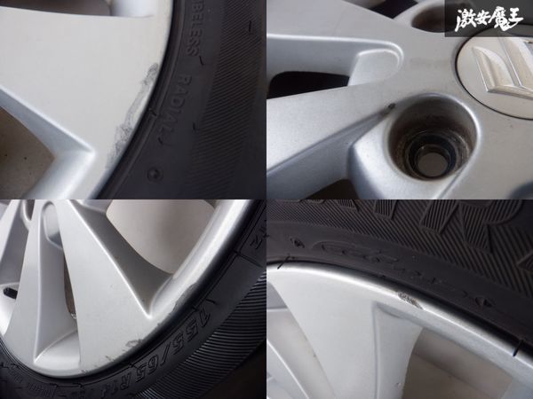 スズキ純正 MK21S パレット 14インチ 4.5J +45 4穴 PCD100 B/S NEXTRY 155/65R14 4本 ワゴンR アルト ラパン エブリイ スペーシア MRワゴン_画像6