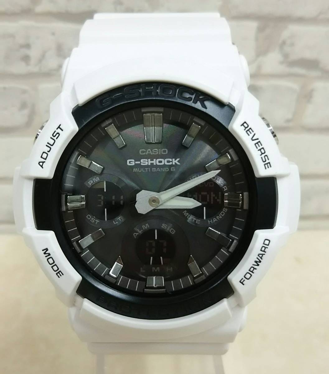 ☆当店保証付 CASIOカシオ G-SHOCK GAW-100B タフソーラー マルチバンド6 20BAR 腕時計 黒文字盤_画像1