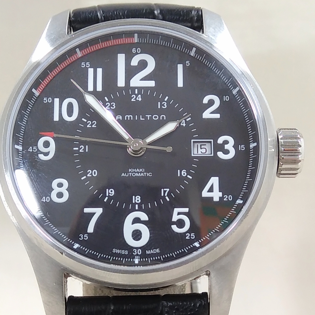 HAMILTON ハミルトン H706150 自動巻き 箱 説明書有り 腕時計 黒文字盤