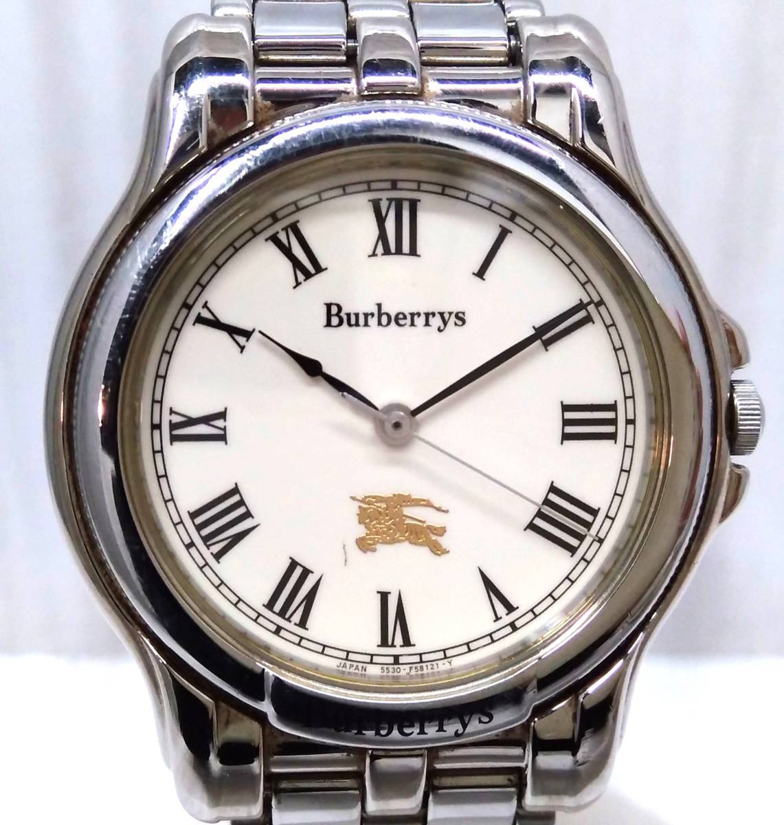 ジャンク BURBERRY(Bueberrys) バーバリー 5530-F52339／8D0*** ヴィンテージ クォーツ 腕時計