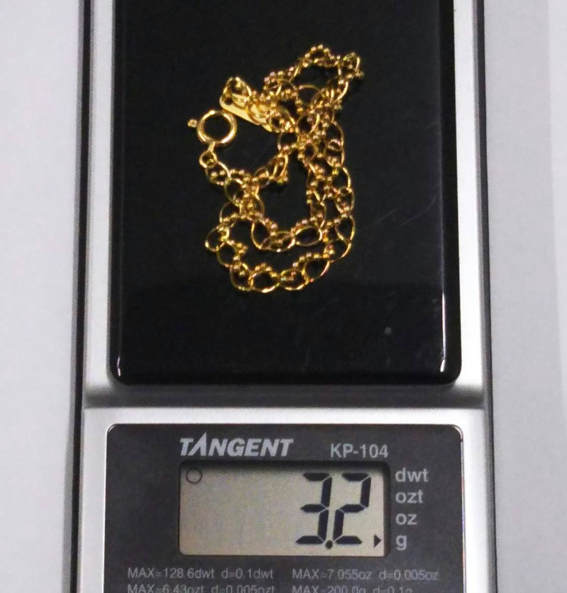 クリーニング済】K18(750刻印) 総重量約3.2g 約18cm ボールチェーン