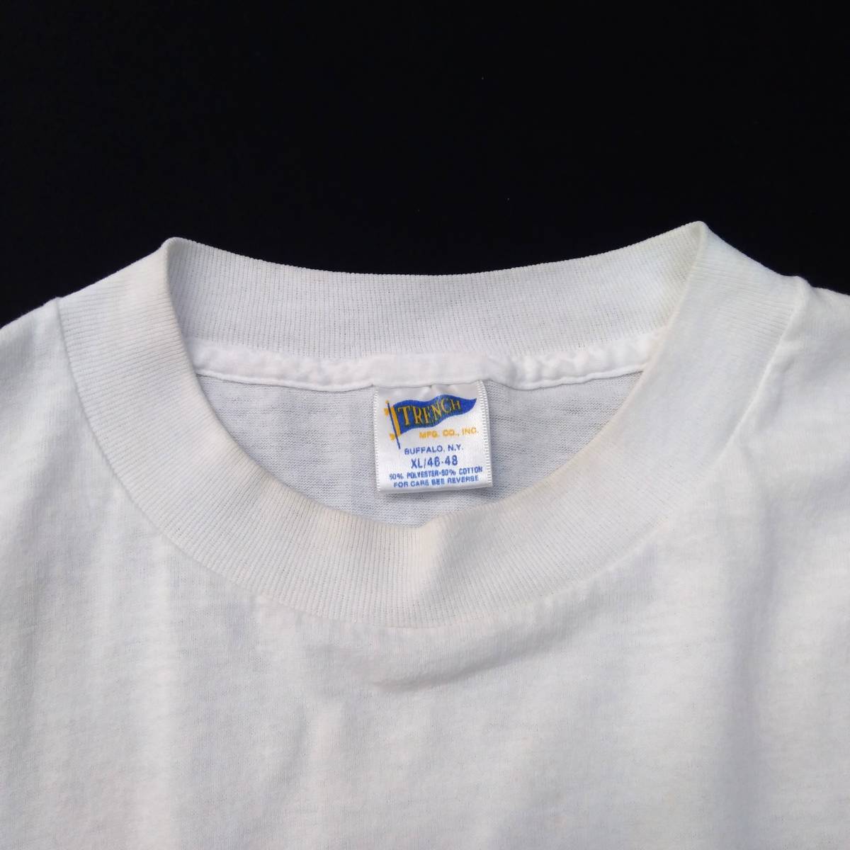 [80s] TRENCH MINNESOTA GOPHERS トレンチ メンズ 半袖Tシャツ 白 ホワイト XL ヴィンテージ 古着 店舗受取可_画像4