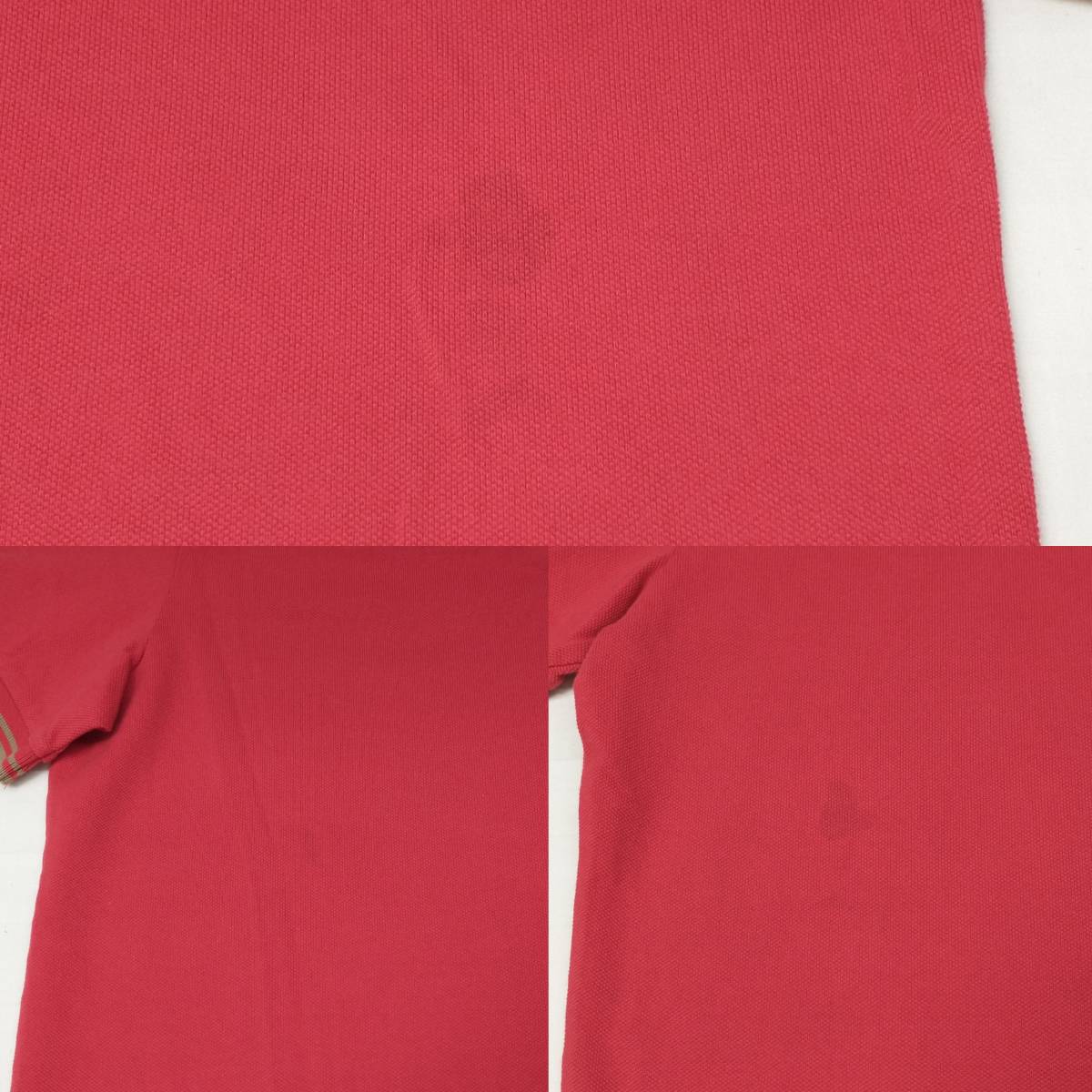 MONCLER 84093 MAGLIA POLO MANICA CORTA モンクレール ポロシャツ 半袖 コットン Lサイズ RED_画像4
