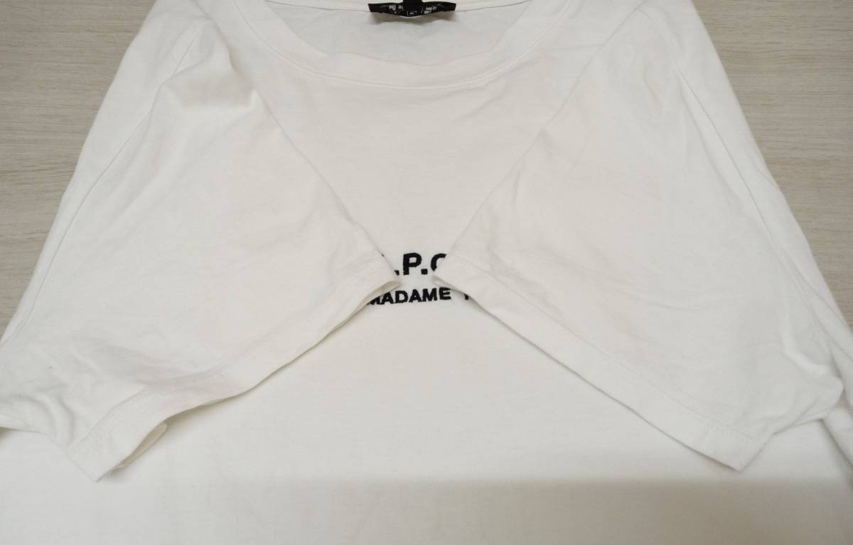 A.P.C./アーペーセー/半袖Tシャツ/Rue Madame TEE/刺繍ロゴ/ホワイト/Sサイズ_画像5