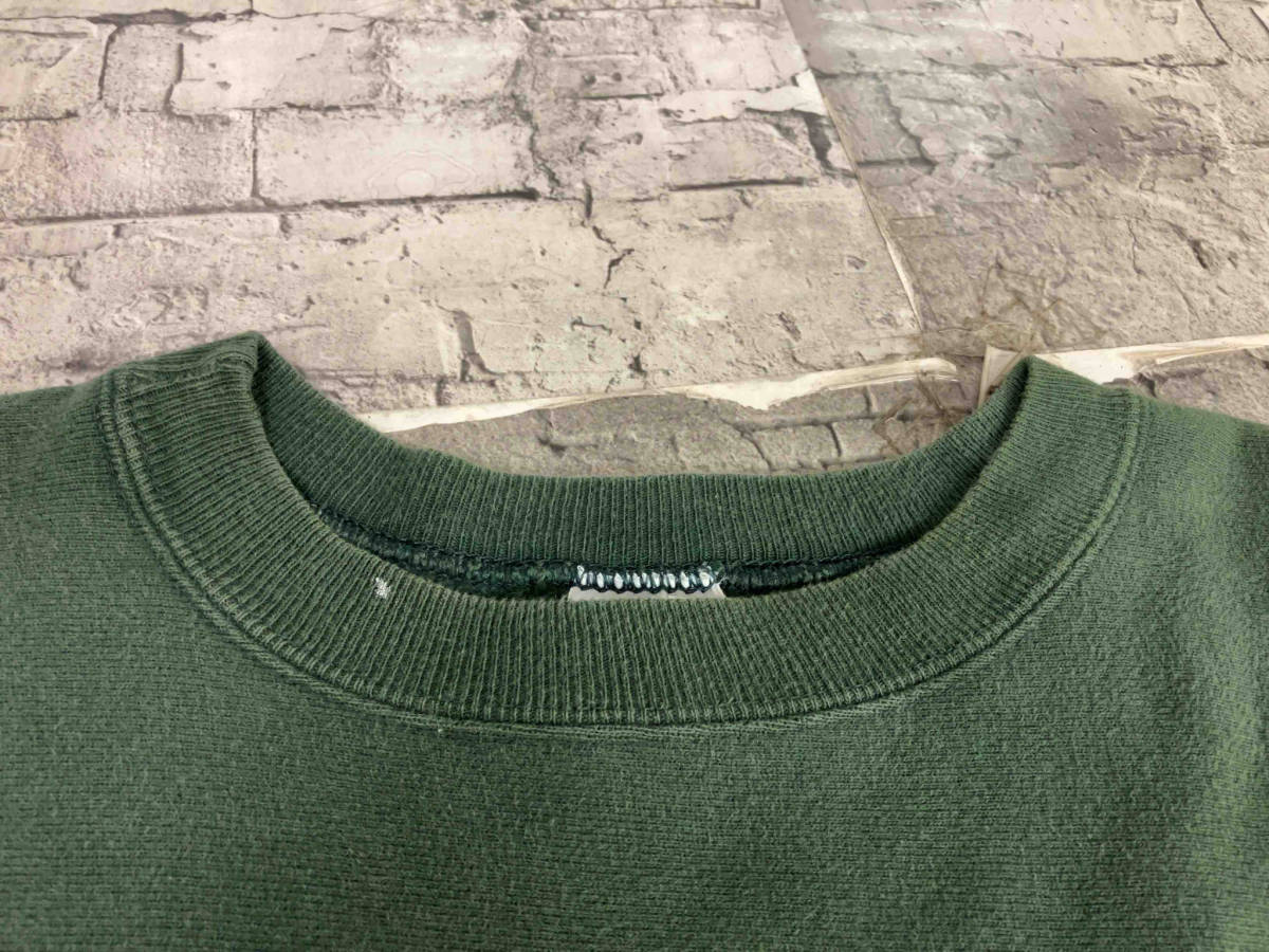 90s Champion REVERSE WEAVE チャンピオン リバースウィーブ スウェット GREENBAY PACKERS USA製 刺繍タグ サイズM グリーン 店舗受取可_襟汚れあり