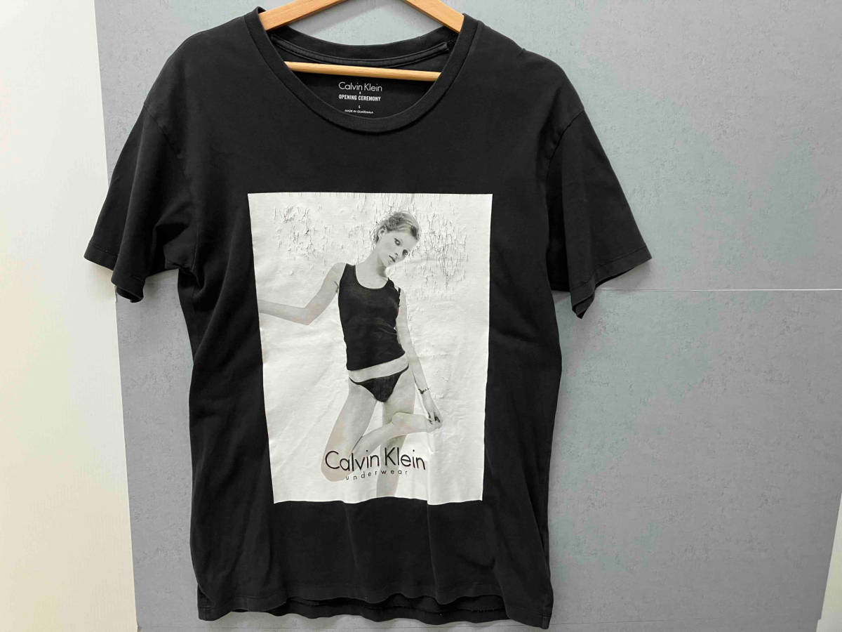 CALVIN KLEIN カルバン・クライン メンズ 半袖Tシャツ OPENING CEREMONY ブラック Sサイズ グアテマラ製 レア品_画像1