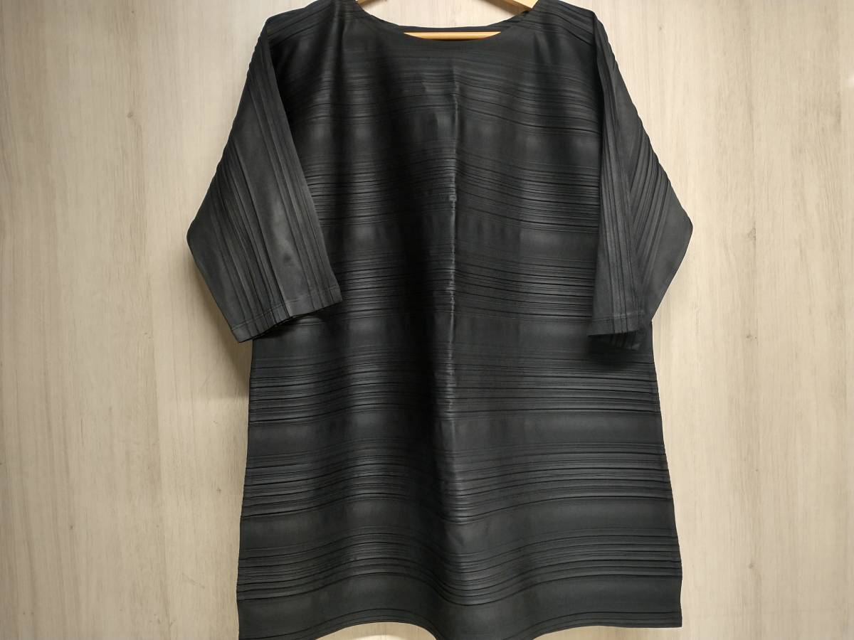 PLEATS PLEASE ISSEY MIYAKE プリーツプリーズ イッセイミヤケ PP71-JT622 ブラック サイズ3 トップス シャツレディース