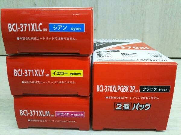 キャノン CANON 互換インク 「BCI-371XLC」シアン 「BCI-371XLY」イエロー 「BCI-371XLM」マゼンタ 「BCI-370XLPGBK 2P」 .4個セット_画像8