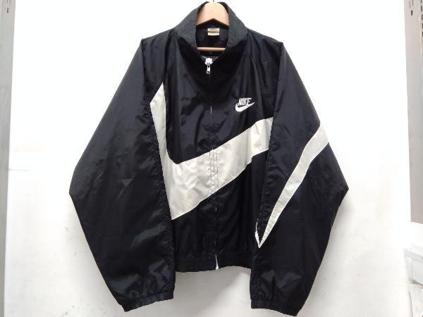 【ヴィンテージ・90's】NIKE ビッグスウォッシュ ナイロンジャケット メンズ Lサイズ ブラック_画像1