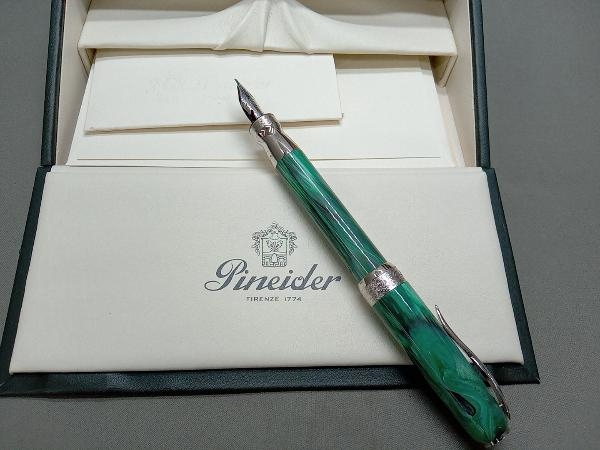 ピナイダー　Pineider 万年筆　ラ・グランデ　マラカイトグリーン　ペン先14金　14K　文字幅M コンバーター付属_画像2