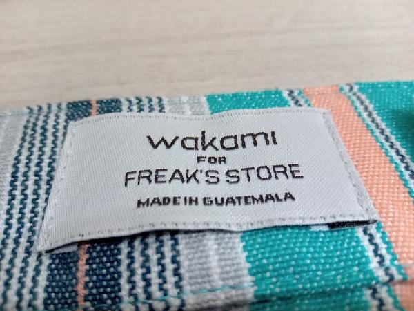 wakami FOR FREAKS STORE/ワカミ×フリークスストア/インナー/長袖シャツ/ストライプメキシカンシャツ/グリーン/Lサイズ_画像7