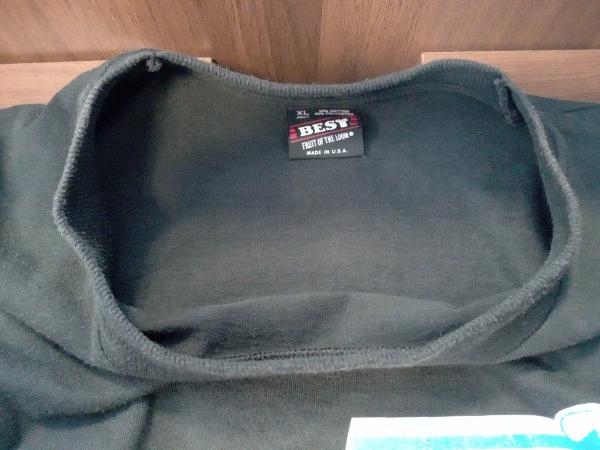 Tシャツ/ロンT FRUIT OF THE LOOM フルーツオブザルーム USA製 90s シングルステッチ 半袖Tシャツ ブラック メンズ サイズ XL_画像3