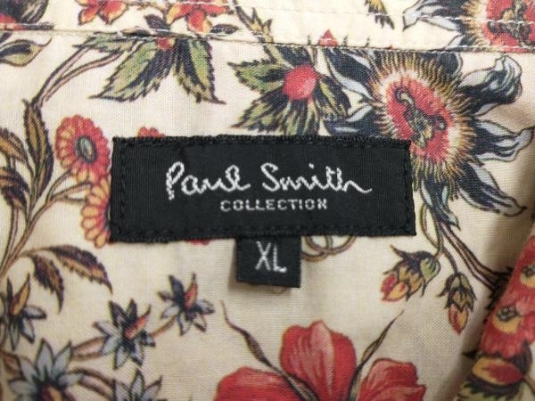 Paul Smith／半袖シャツ／花柄／日本製／コットン／サイズXL_画像3