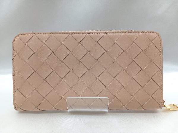 [BOTTEGA VENETA]P01380615C длинный кошелек раунд застежка-молния бежевый б/у 