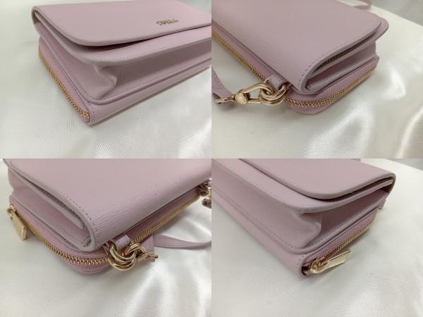 【FURLA】リーヴァL ショルダーバッグ ウォレット ピンク 中古_画像4