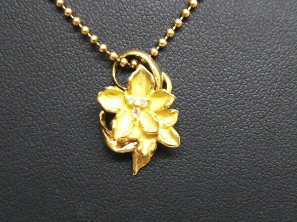 ヤフオク! - デザインネックレス K18 ダイヤ付 約40cm 約5.7...