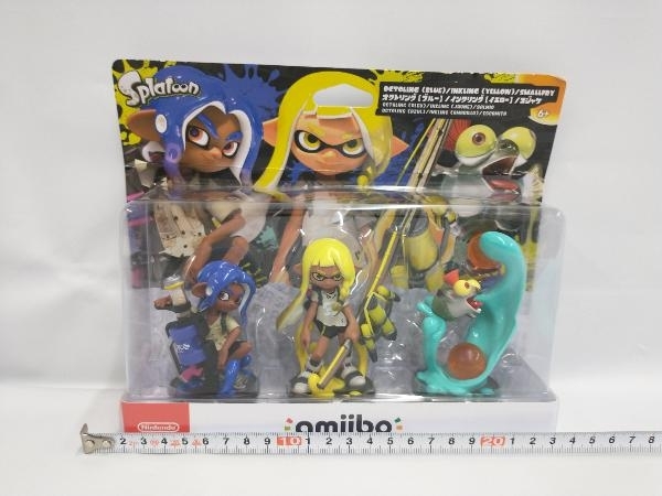 未開封品 amiibo トリプルセット【インクリング(イエロー)/オクトリング(ブルー)/コジャケ】(スプラトゥーンシリーズ)※外箱イタミあり_画像4