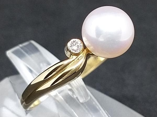 おすすめ ダイヤモンド YG 18金 K18 パールデザイン 店舗受取可 #12
