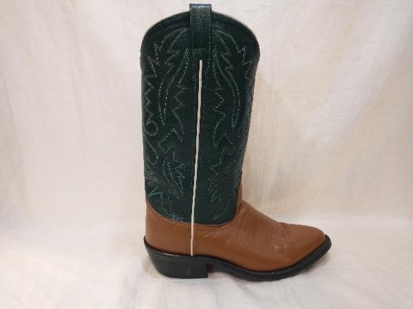 JAMA OLD WEST WESTERN BOOTS GREEN × BROWN Made in INDIA ジャム オールド ウエスト ウエスタンブーツ グリーン × BROWN 店舗受取可_画像4