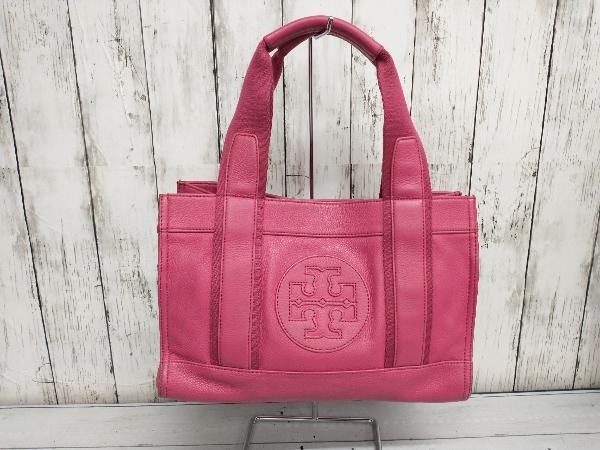 再値下げ TORY BURCH レザーハンドバッグ 132789 トリーバーチ バッグ ピンク_画像1