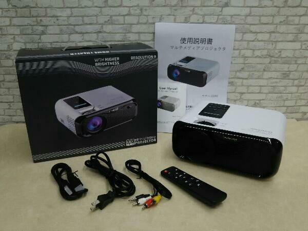 動作確認済 RESOLUTION E500 ホームシアター マルチメディア プロジェクター HD MULTIMEDRA LCD PROJECTOR TV WHITE HIGHER BRIGHTNESS_画像1