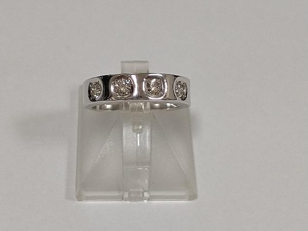 品質が完璧 【K18WGリング】K18WG ／ダイヤ0.50ct／＃13 リング