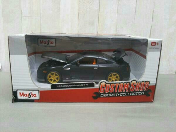 Maist 1/24 NISSAN GT-R 2009 black Gold wheel Nissan CUSTOM SHOP