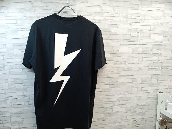  черный NEIL BARRETT 21SS/ Abu -тактный lakto/PBJT198D-E513S короткий рукав футболка 