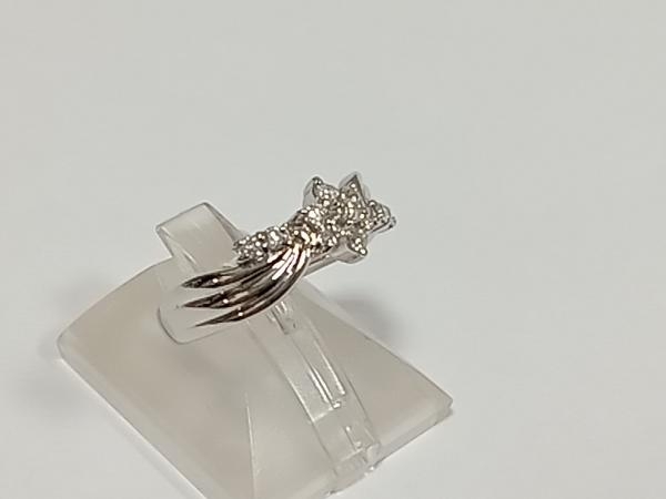 【お花モチーフ】Pt900 ＃16.5 D0.32ct リング_画像3