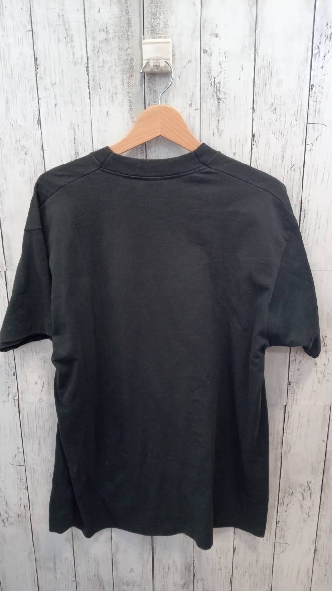 Tシャツ/ロンT FRUIT OF THE LOOM フルーツオブザルーム USA製 90s シングルステッチ 半袖Tシャツ ブラック メンズ サイズ XL_画像2