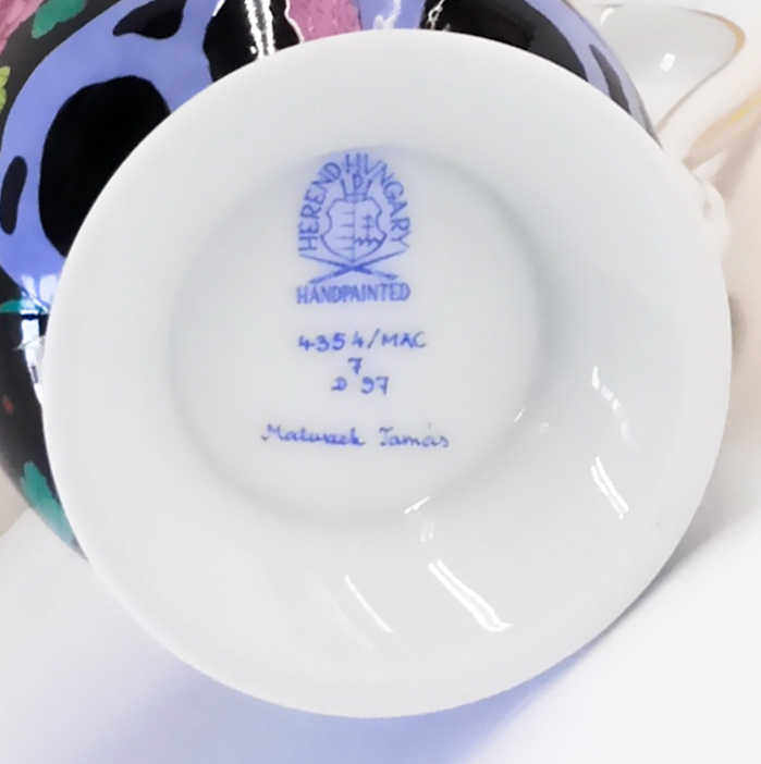 Herend ヘレンド マカオ カップ&ソーサー ハイハンドル 花柄 木 Herend ヘレンド マカオ カップ&ソーサー ハイハンドル 花柄 木