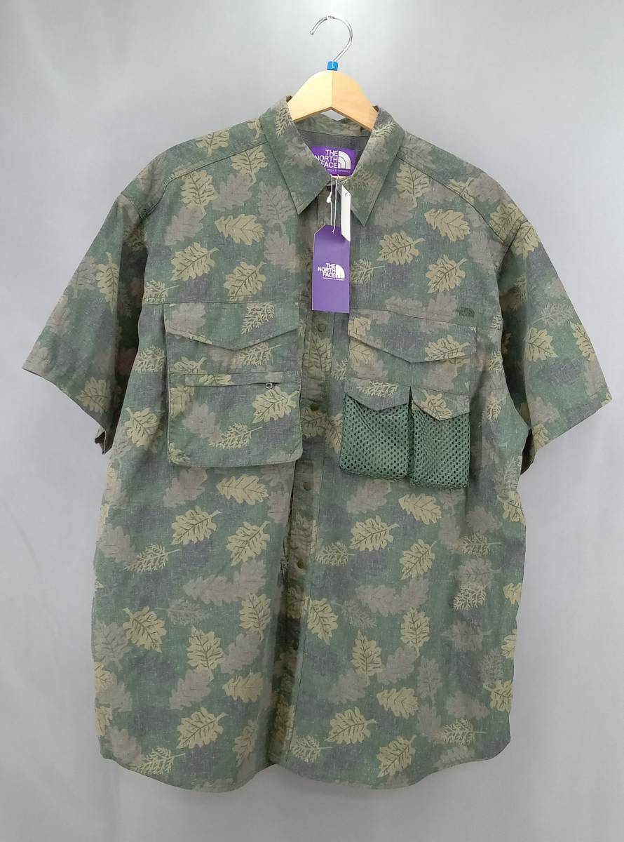 グランドホールセール 7480円 LABEL PURPLE ノースフェイス ザ FACE NORTH THE 美品 ☆ 半袖シャツ