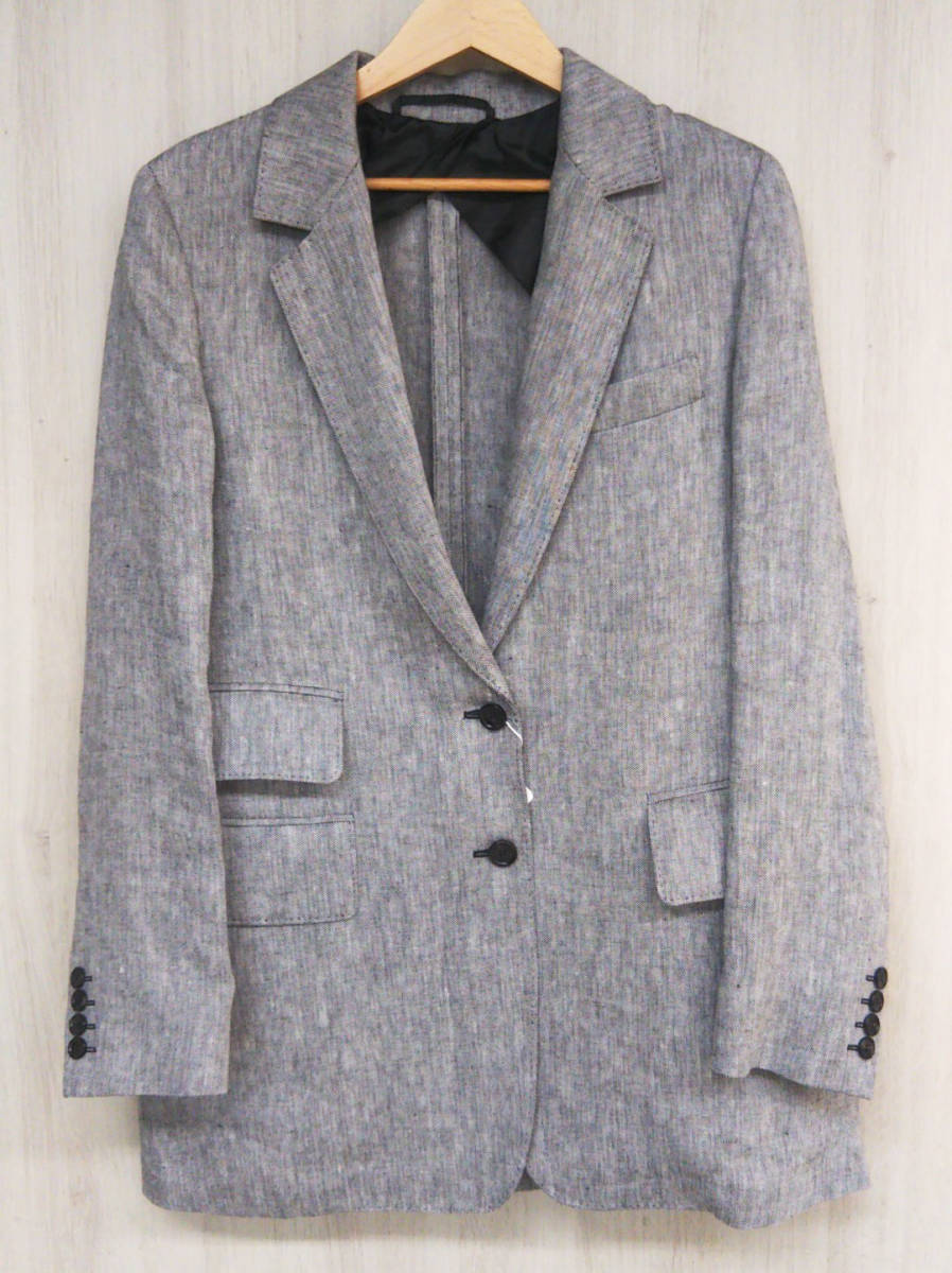 Max Mara Max Mara SEBINOsebino2022SSlinen jacket blaser [10410122] gray tailored lady's [ size :44]