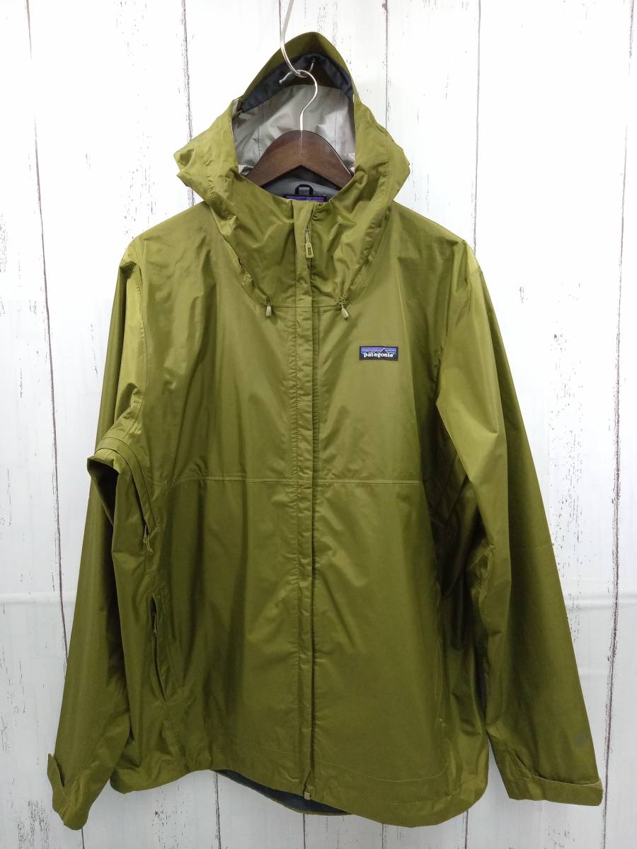 Patagonia パタゴニア TORRENTSHELL JACKET トレントシェルジャケット マウンテンパーカー ナイロン 83802SP19 メンズ サイズ L グリーン_画像1