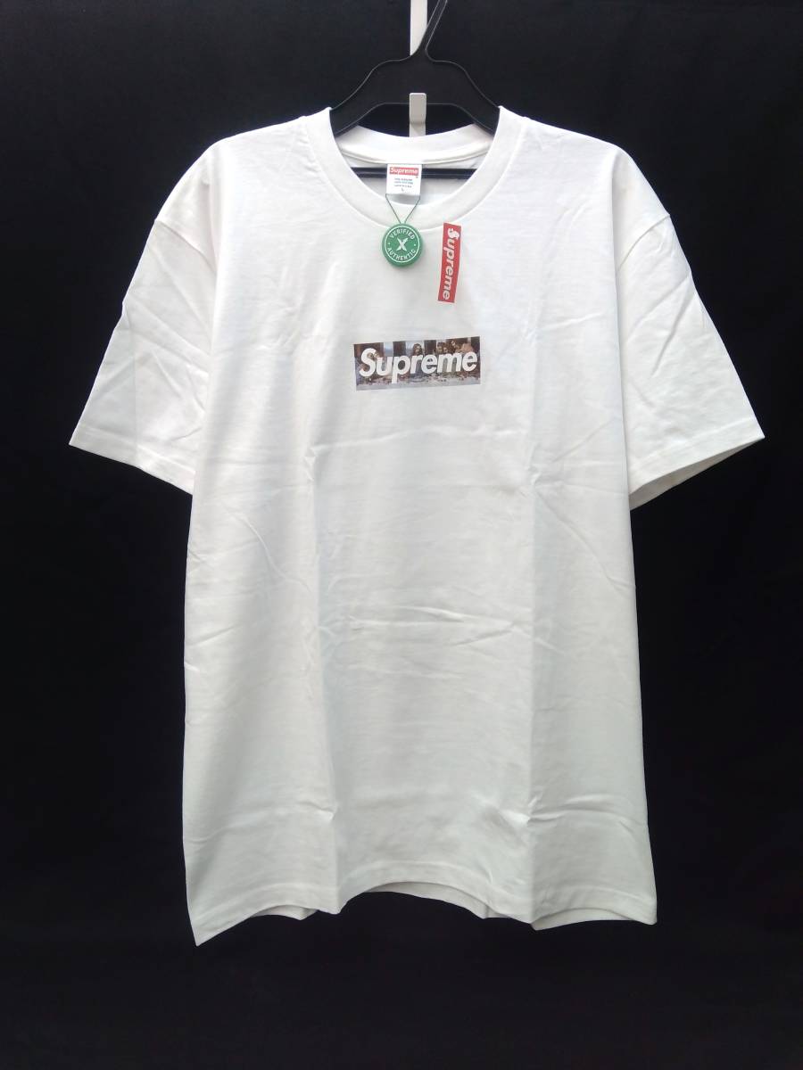 [タグ付] Supreme Milan Box Logo Tee シュプリーム ミランボックスロゴT メンズ 半袖Tシャツ 白 ホワイト 店舗受取可